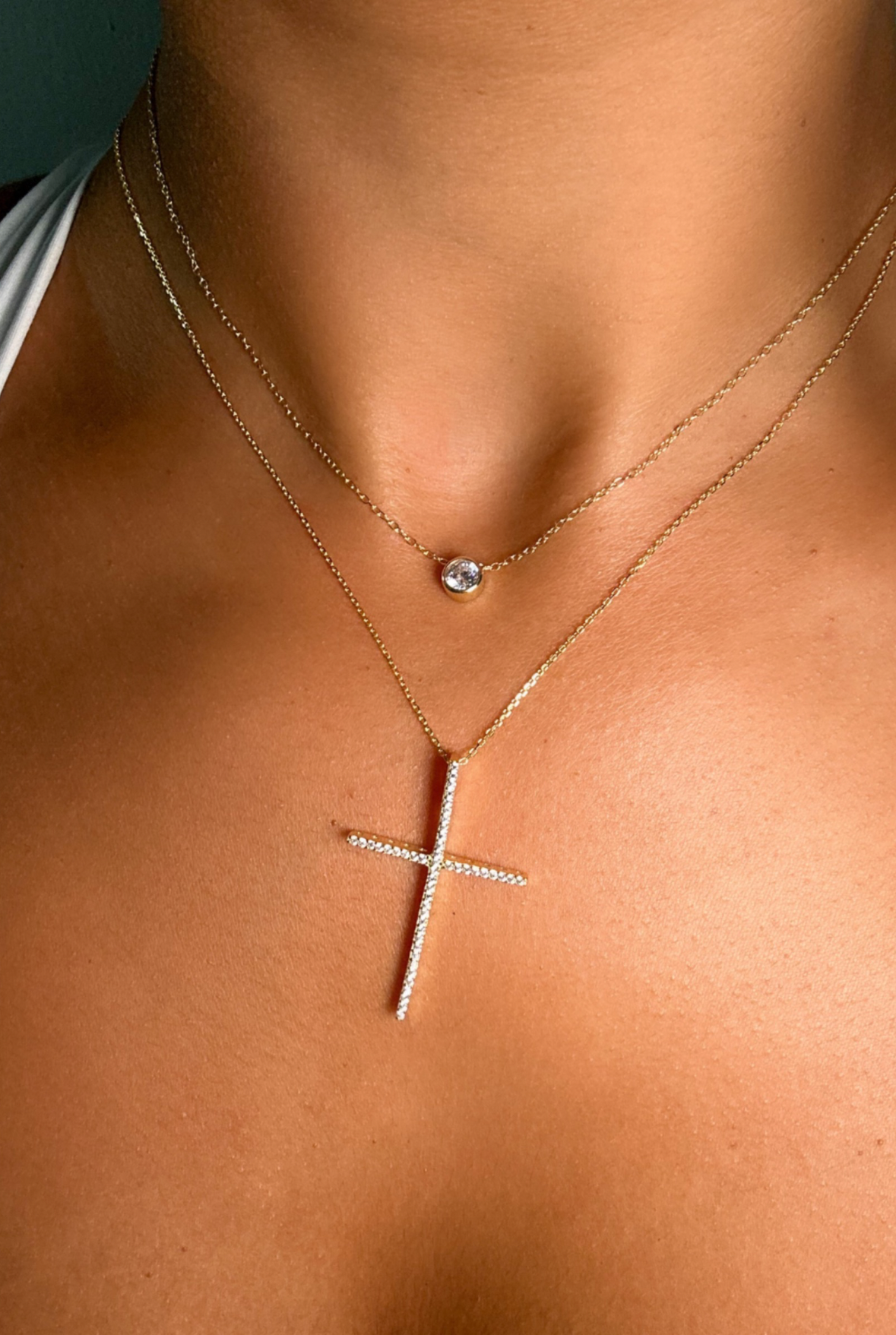Circle Stud Necklace